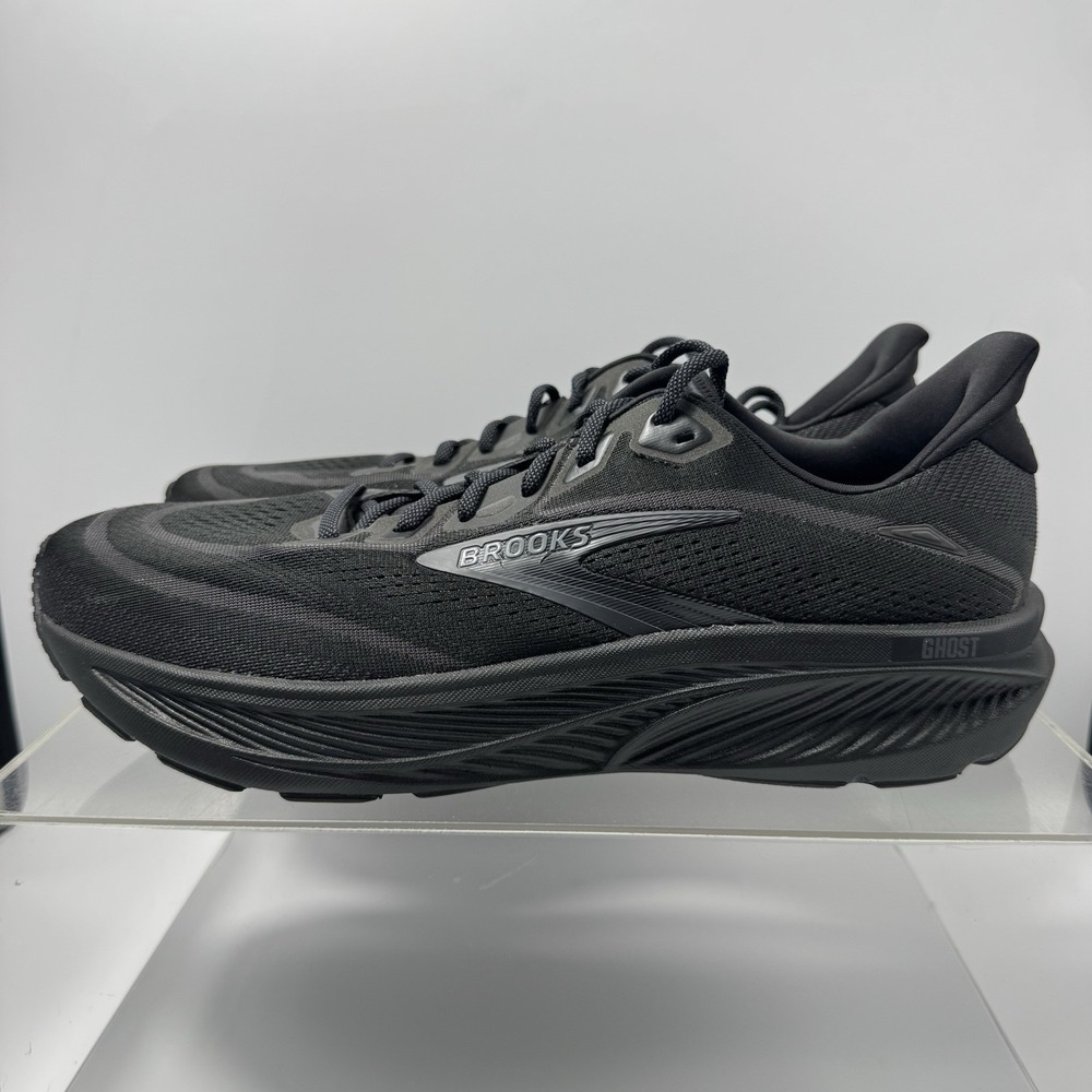Brooks Ghost 18 Triple Black Running Shoes 1104931D020 Men's Size 13